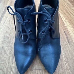 Clarks Black Lace Up Ankle Boots